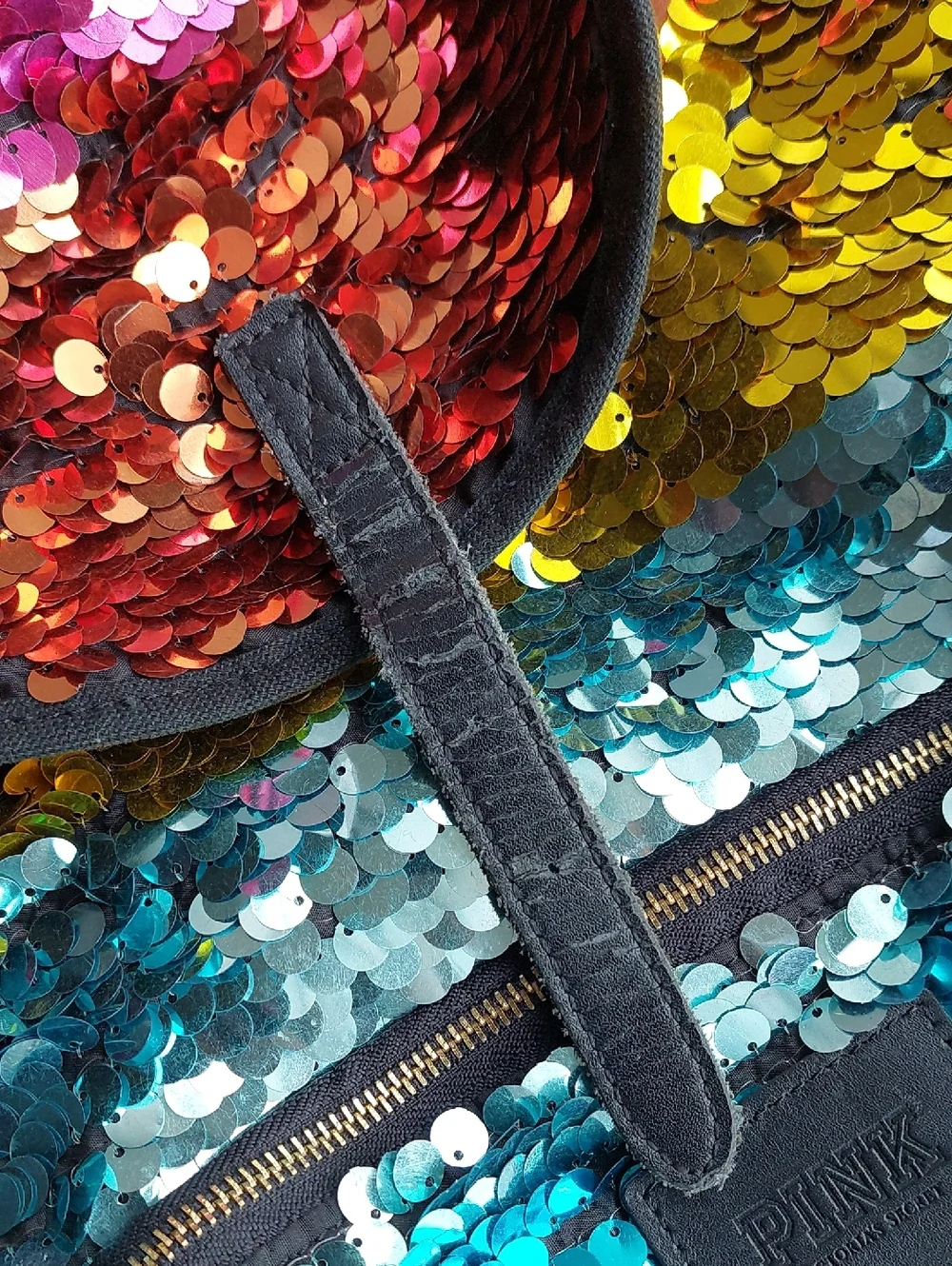 Victoria’s Secret PINK Rainbow Sequin Backpack